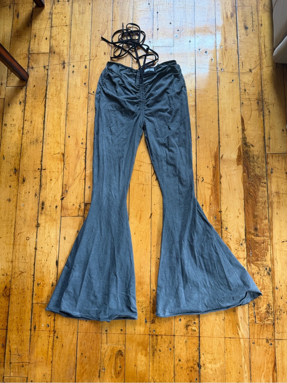 Dollskill Darker Wavs reverb v-cut gray washed bell bottoms